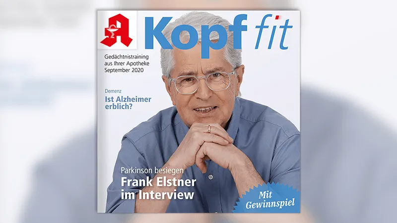 Titelgeschichte mit Frank Elstner in der Zeitschrift Kopf fit
