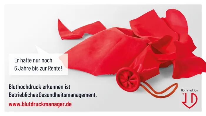 Key Visual geplatzter Luftballon zur Bluthochdruck-Prävention